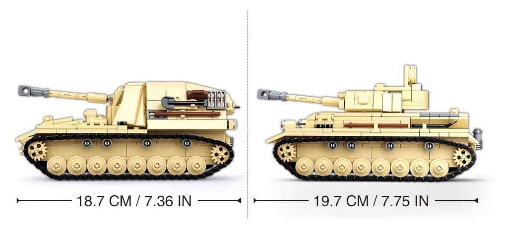 SLUBAN M38-B0693 - CHAR ALLEMAND 2 EN 1 PANZER IV / NASHORN