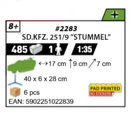COBI 2283 - SD.KFZ. 251/9 "STUMMEL"