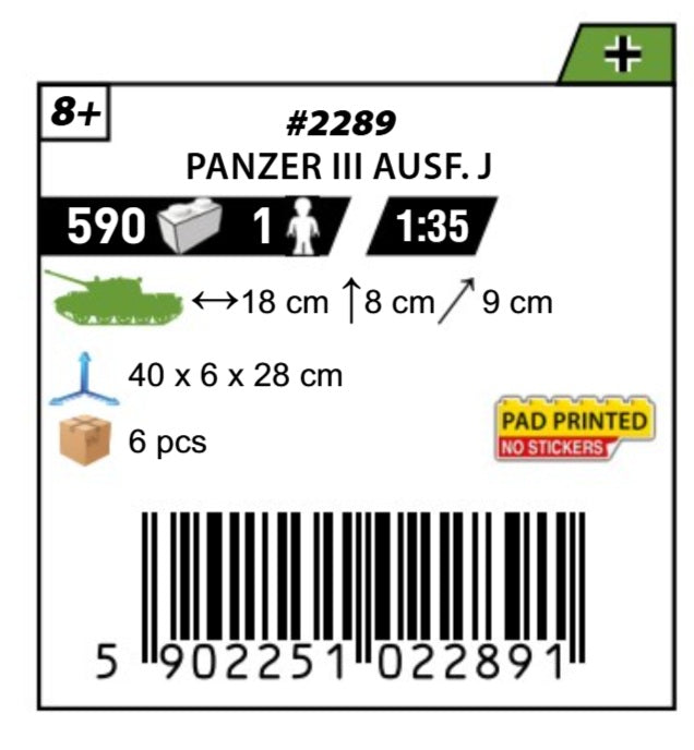 COBI 2289 – PANZER III AUSF. ICH