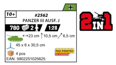 COBI 2562 - PANZER III Ausf. J