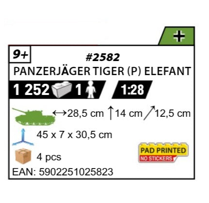 COBI 2582 - PANZERJAGER TIGER(P) ELEFANT