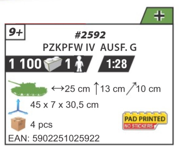 COBI 2592 - PZKPFW IV AUSF. G