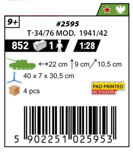COBI 2595 - T-34/76 MOD. 1941/42