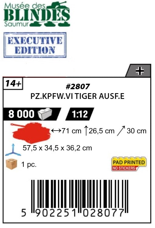 COBI 2807 – PZKPFW VI TIGER AUSF. E Executive Edition