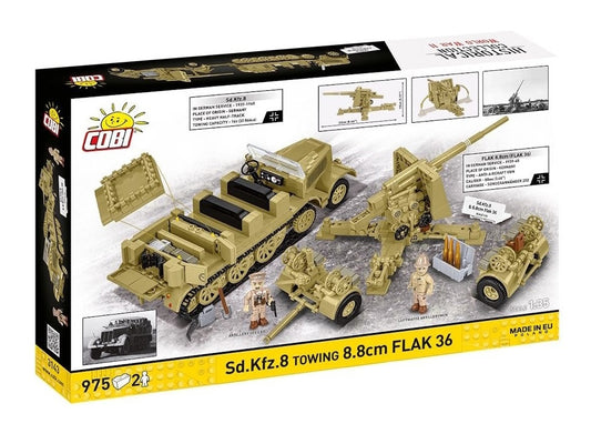 COBI 3143 - SD.KFZ.8 TOWING 8.8CM FLAK 36 (PRE-COMMANDE)