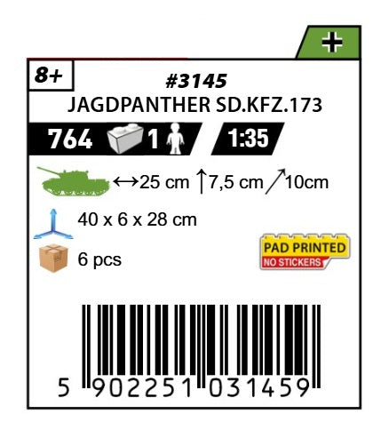 COBI 3145 - JAGDPANTHER SD.KFZ173 (PRE-COMMANDE)