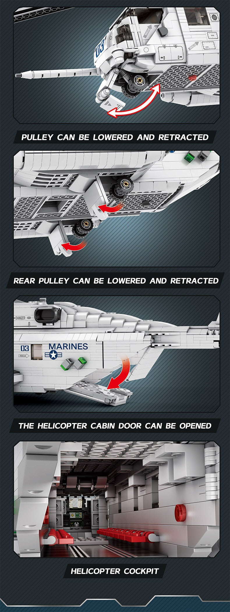 REOBRIX 33037 - CH53 TRANSPORT HELICOPTER