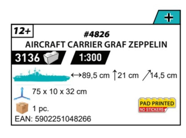 COBI 4826 - AIRCRAFT CARRIER GRAF ZEPPELIN