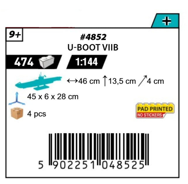 COBI 4852 - U-BOOT U-52 (TYPE VIIB)