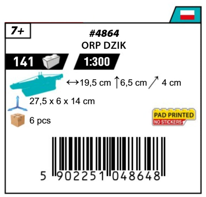 COBI 4864 - ORP DZIK POLISH SUBMARINE