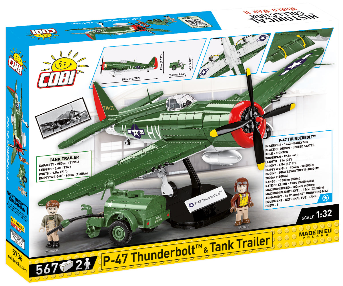 COBI 5736 - P-47 THUNDERBOLT & TANK TRAILER