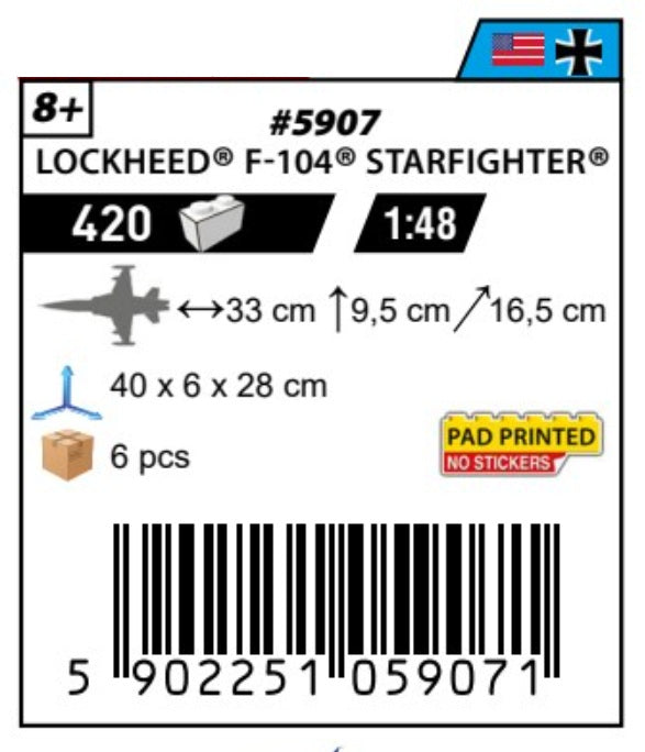 COBI 5907 - LOCKHEED F-104 STARFIGHTER (PRE-COMMANDE)