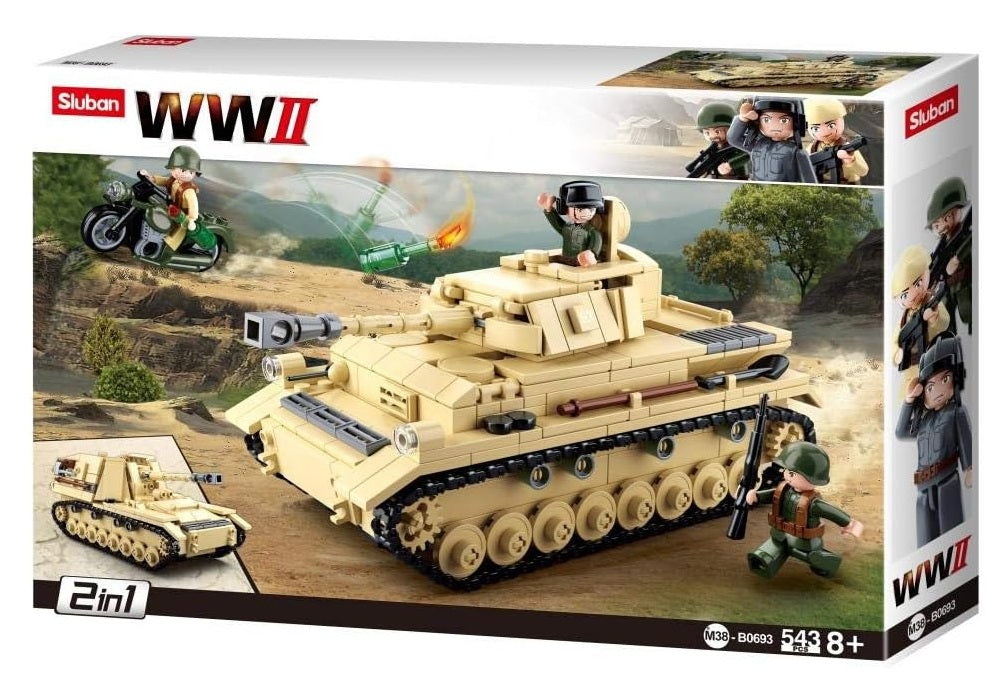 SLUBAN M38-B0693 - CHAR ALLEMAND 2 EN 1 PANZER IV / NASHORN