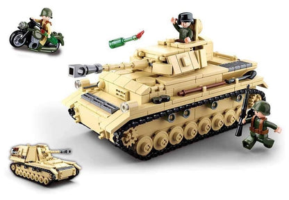 SLUBAN M38-B0693 - CHAR ALLEMAND 2 EN 1 PANZER IV / NASHORN