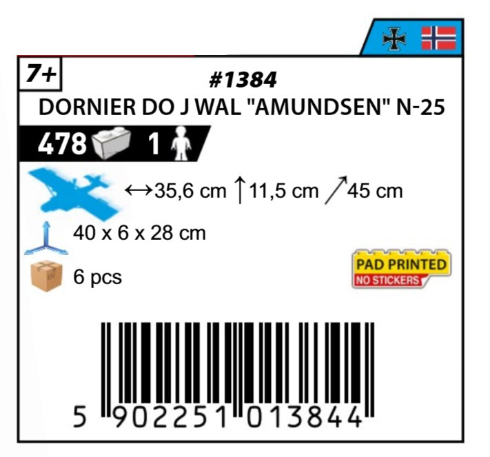 COBI 1384 - DORNIER DO J WAL "AMUNDSEN" N-25