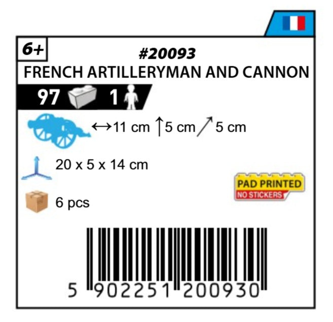 COBI 20093 - FRENCH ARTILLERYMAN & CANNON
