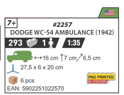 COBI 2257 - DODGE WC 54 AMBULANCE