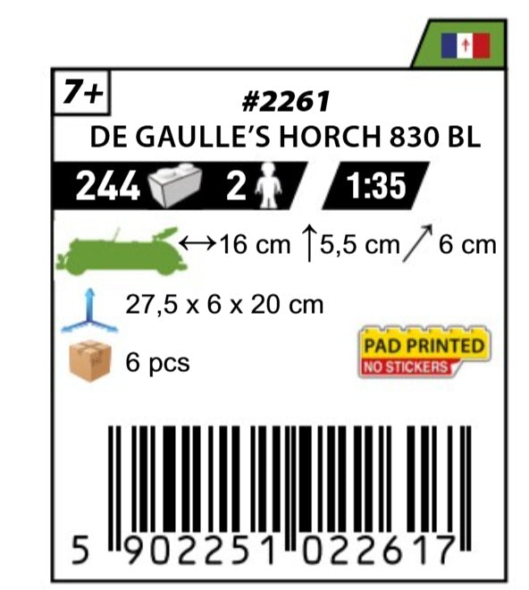 COBI 2261 - GENERAL DE GAULLE'S HORCH 830 BL
