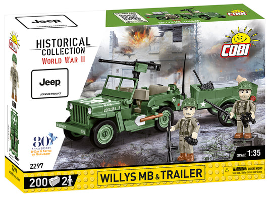 COBI 2297 - WILLYS MB &amp; TRAILER