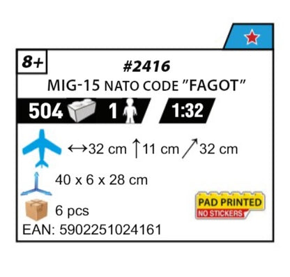 COBI 2416 - MIG-15 NATO CODE “FAGOT”