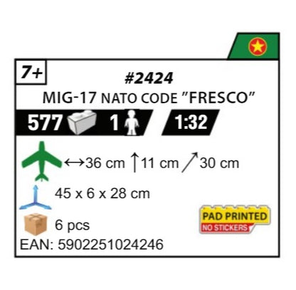 COBI 2424 - MIG-17 NATO CODE "FRESCO"