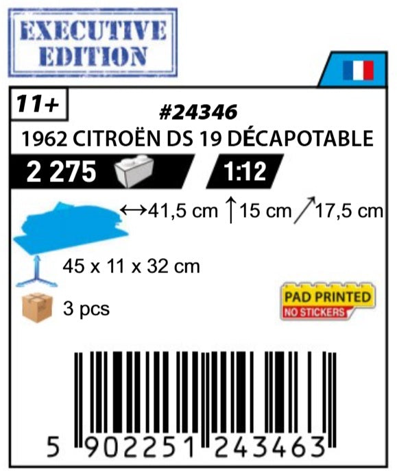 COBI 24346 - 1962 CITROËN DS.19 CABRIO