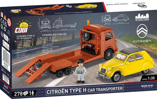 COBI 24627 - CITROËN TYPE H CAR TRANSPORTER & 2CV TYPE AZ