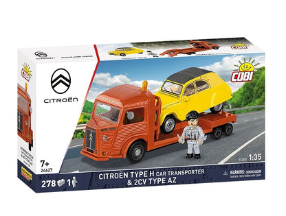 COBI 24627 - CITROËN TYPE H CAR TRANSPORTER & 2CV TYPE AZ