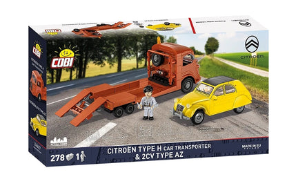 COBI 24627 - CITROËN TYPE H CAR TRANSPORTER & 2CV TYPE AZ