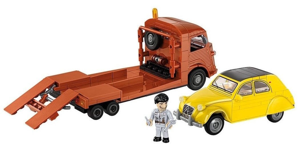 COBI 24627 - CITROËN TYPE H CAR TRANSPORTER & 2CV TYPE AZ