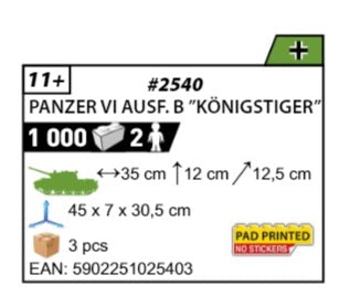 COBI 2540 - PzKpfw VI AUSF.B KINGSTIGER