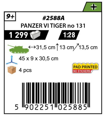 COBI 2588A - PANZER VI TIGER I no 131