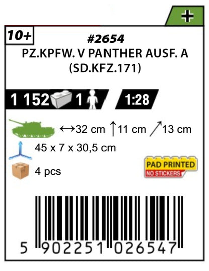 COBI 2654 - PZ.KPFW. V PANTHER AUSF. HAS