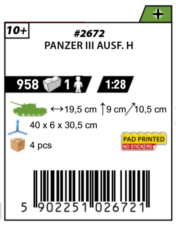 COBI 2672 - PANZER III AUSF. H