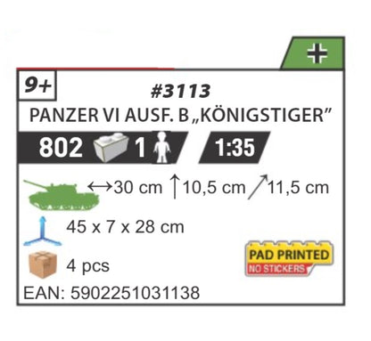 COBI 3113 – PANZER VI AUSF. B "KÖNIGSTIGER"