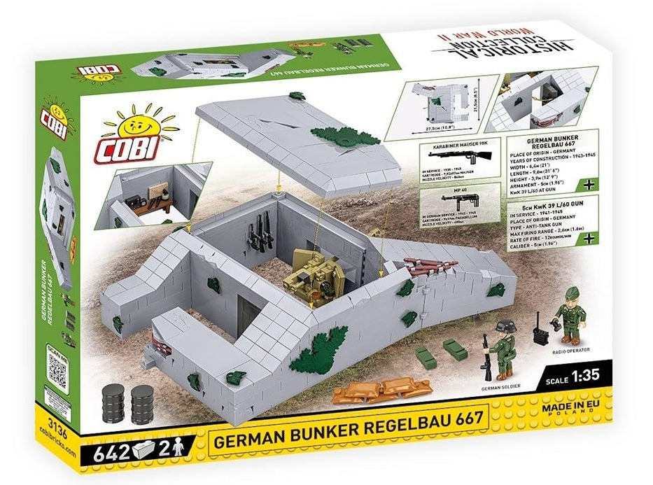 COBI 3136 - GERMAN BUNKER REGELBAU 667 (PRE-COMMANDE)