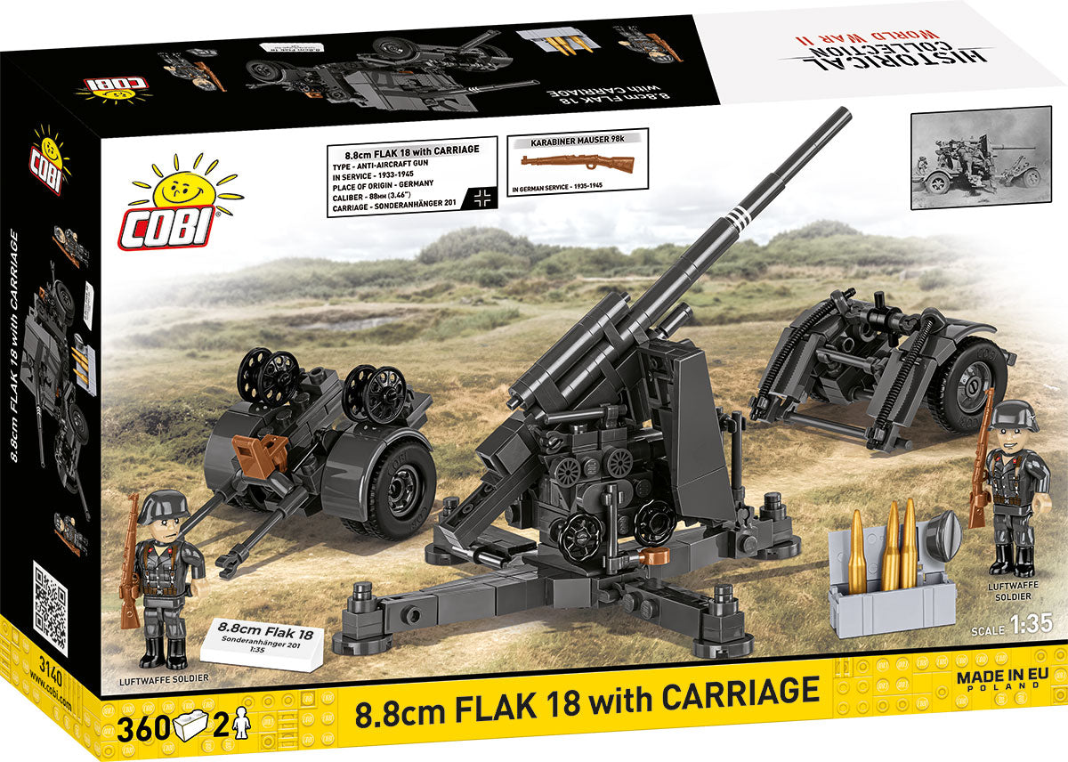 COBI 3140 - 8.8CM FLAK 18 WITH CARRIAGE