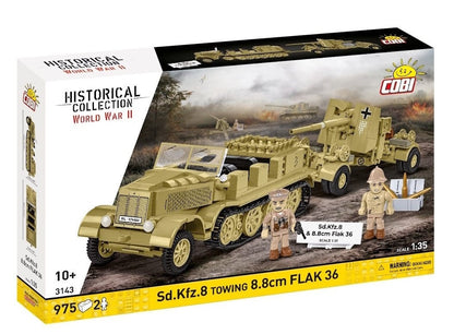 COBI 3143 - SD.KFZ.8 TOWING 8.8CM FLAK 36 (PRE-COMMANDE)