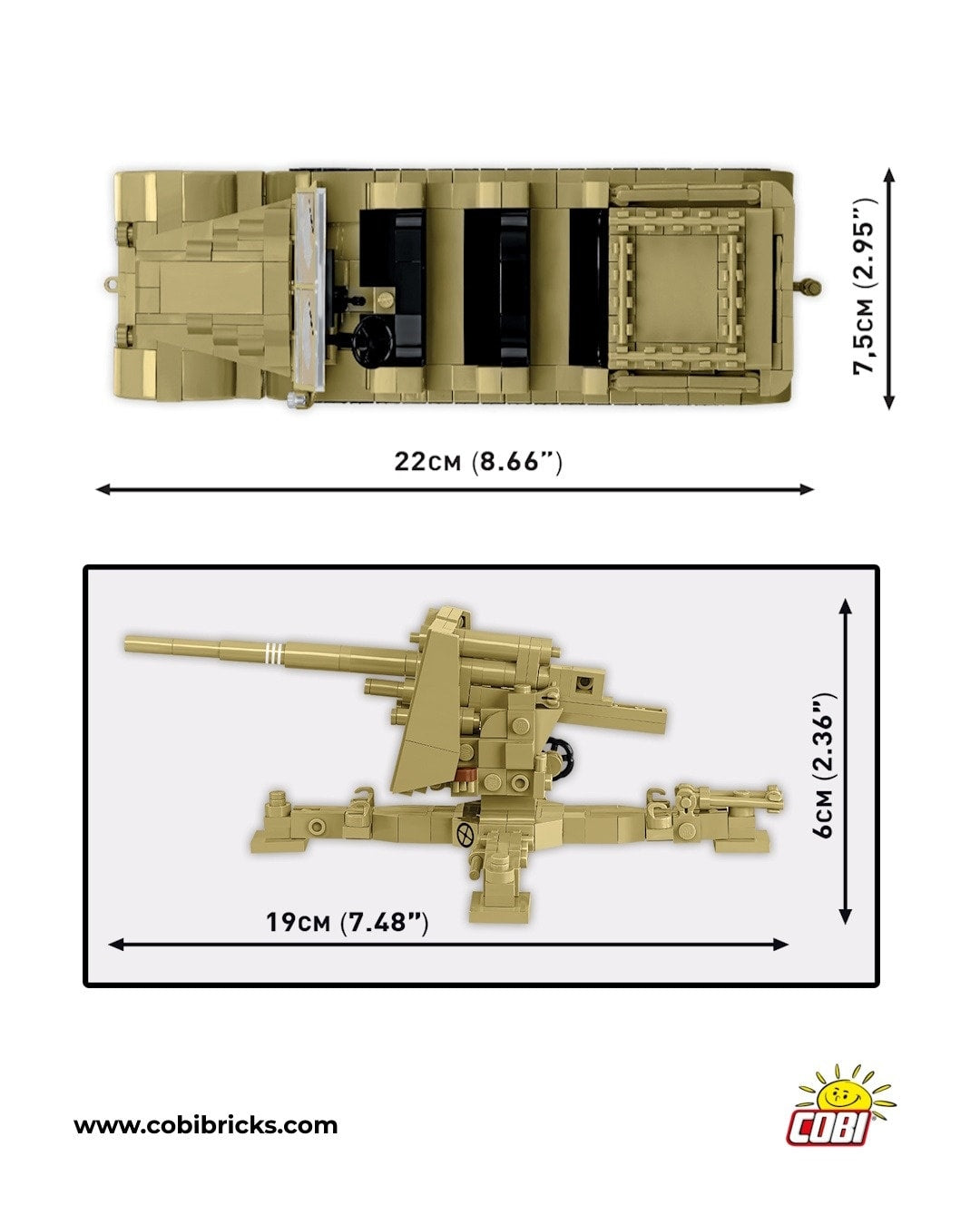COBI 3143 - SD.KFZ.8 TOWING 8.8CM FLAK 36