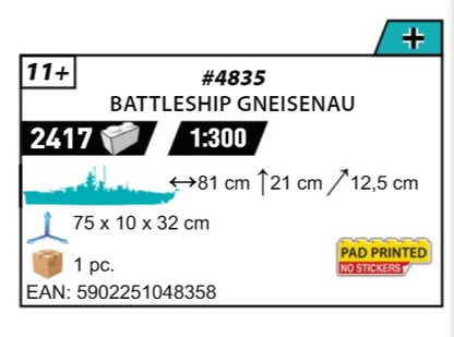 COBI 4835 - BATTLESHIP GNEISENAU