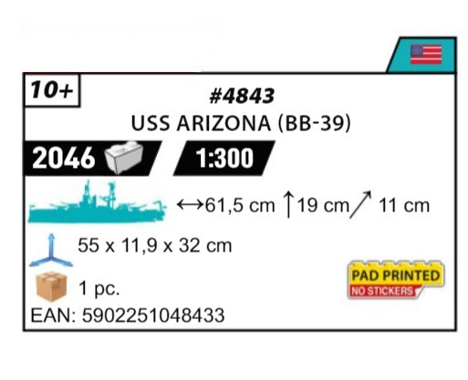 COBI 4843 - USS ARIZONA (BB-39)
