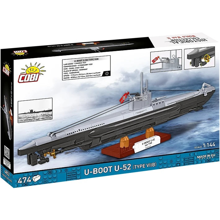 COBI 4852 - U-BOOT U-52 (TYPE VIIB) (PRE-COMMANDE)