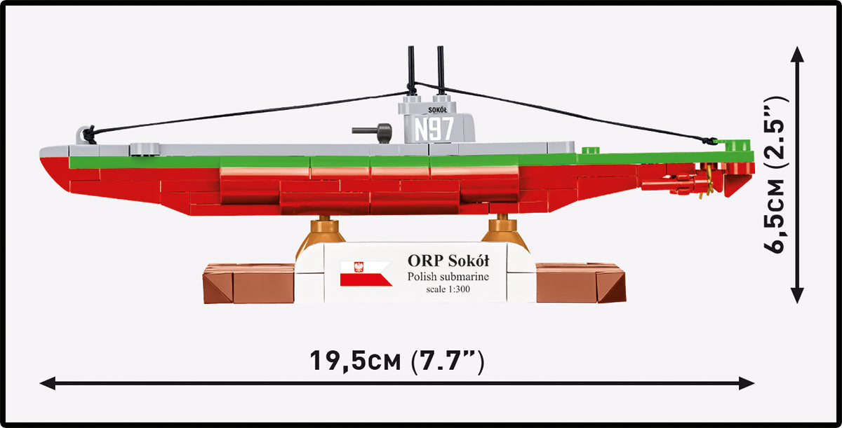 COBI 4863 - ORP SOKOL POLISH SUBMARINE
