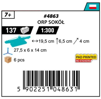 COBI 4863 - ORP SOKOL POLISH SUBMARINE