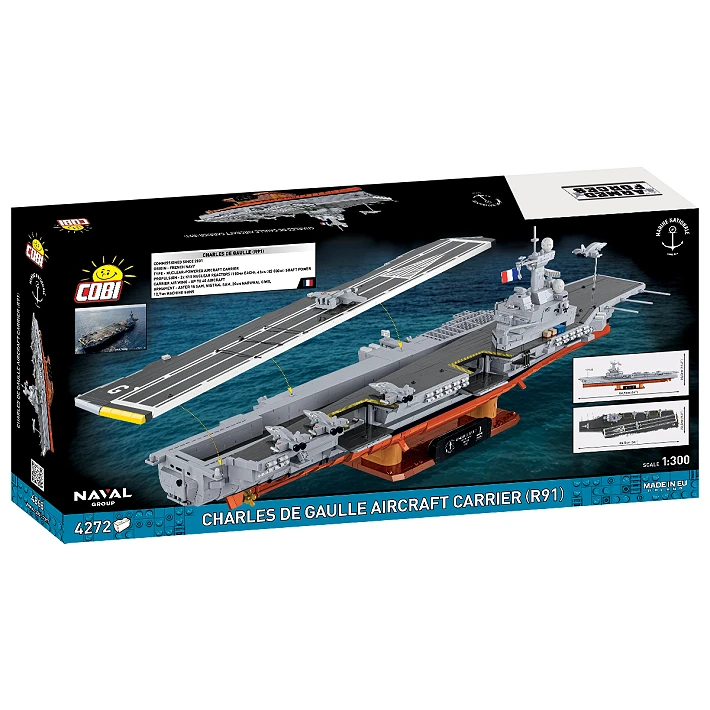 COBI 4868 - PORTE-AVIONS CHARLES DE GAULLE (R91) (Arrivée en stock 28 Octobre)