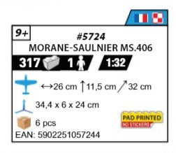 COBI 5724 - MORANE-SAULNIER MS.406