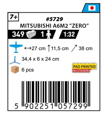 COBI 5729 - MITSUBISHI A6M2 "ZERO-SEN"