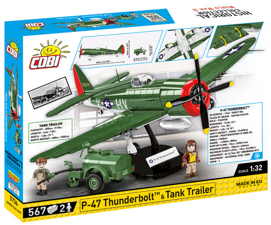 COBI 5736 - P-47 THUNDERBOLT &amp; TANK TRAILER