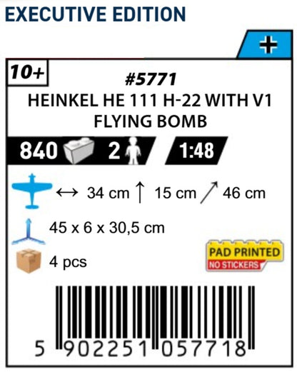 COBI 5771 - HEINKEL HE 111 H-22 WITH V1 FLYING BOMB Executive Edition