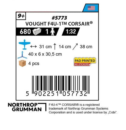 COBI 5773 - VOUGHT F4U CORSAIR (PRE-COMMANDE)